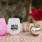 Pink and white bendable wine glasses were the perfect way to enjoy the cocktails, drinks, and rosé wine being poured at Cruzan Foodie Rum & Rosé Experience