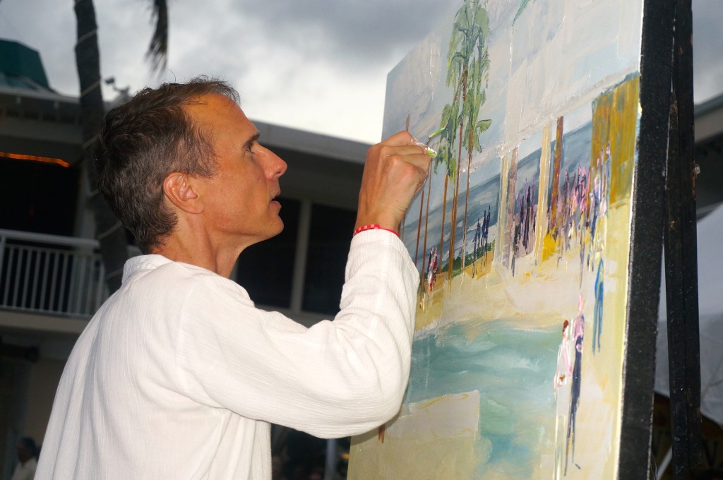 Local Artist Painting Scene at A Taste of St. Croix