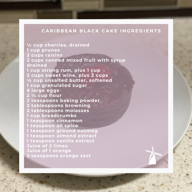 Caribbean Black Cake Ingredients